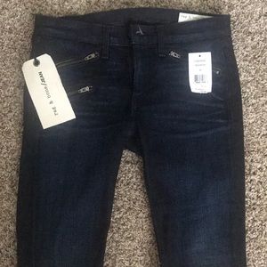 Rag & Bone Kensington skinny zipper Jean size 28